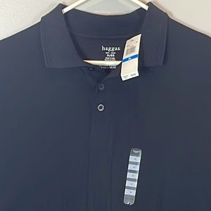Haggar Caviar Black Short-Sleeve Polo Shirt Men’s Size XL